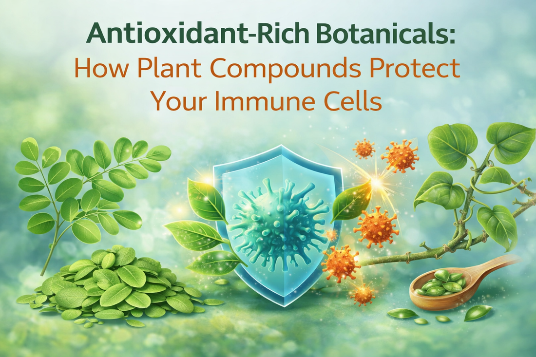 Antioxidant-Rich Botanicals: How Plant Compounds Protect Your Immune Cells Featured Image