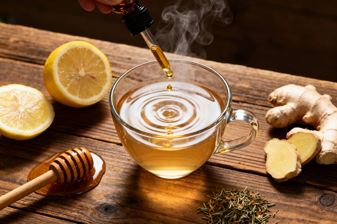 Ginger drops for Digestion Ginger drops in the cut 