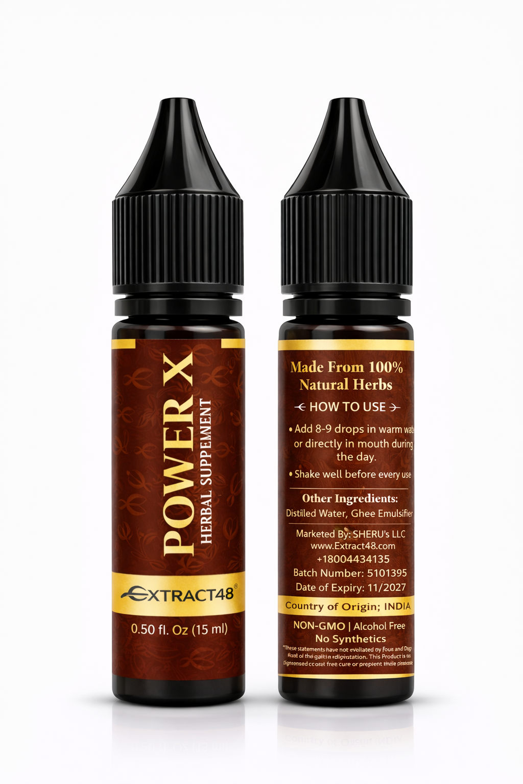 POWER-X Herbal Drops 15ml – Natural Support for Strength, Energy & Recovery
